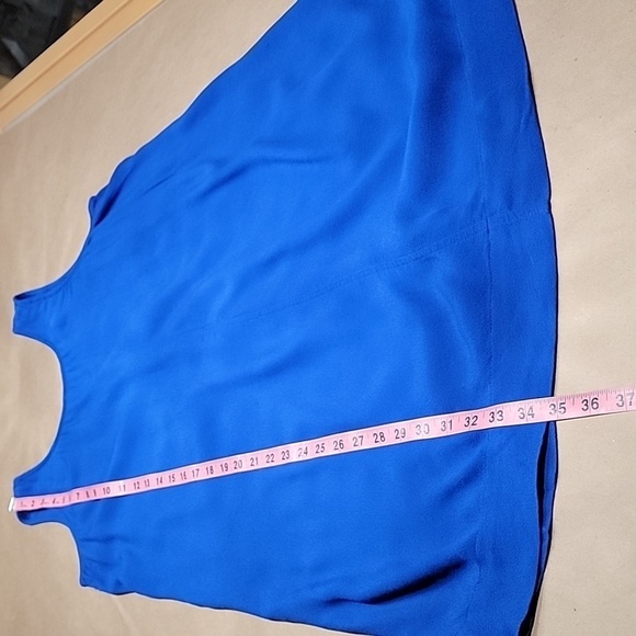 Madewell Size L Royal Blue Lakeshore Button-Back Shift Dress, Sleeveless, GUC - Picture 9 of 13